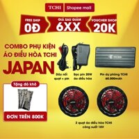 Bộ Phụ Kiện Áo Điều Hòa Tchi Cao Cấp Dung Lượng 50000 MAH Pin Cực Khỏe Chạy 12-15H