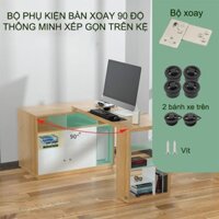 Bộ phụ kiện bàn xoay xếp gọn trên kệ thông minh, bằng thép mạ chống gỉ