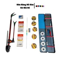 Bộ Phụ Kiện Câu Cá - 6 Phao Ngày - 1 Phao điện đổi màu - Hộp Lưỡi - thẻo - 5 Trục Buộc Sẵn - 1 Hộp Phao Xanh - Gác cần
