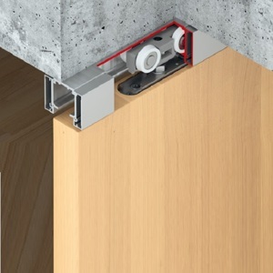 Bộ Phụ kiện cửa trượt 120O Giảm chấn và tự đóng hai bên Hafele 941.02.049