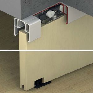 Bộ Phụ kiện cửa trượt 120O Giảm chấn và tự đóng hai bên Hafele 941.02.049