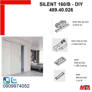 Bộ phụ kiện cửa trượt Häfele Silent 489.40.026