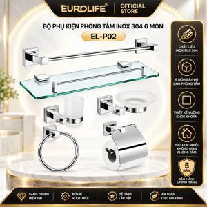 Bộ phụ kiện inox 6 món trong phòng tắm Eurolife EL-P02