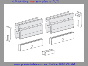 Bộ phụ kiện kẹp kính Hafele 940.60.023