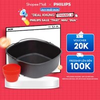Bộ Phụ Kiện Khay Lót Chiên Nướng 1.3L Cho Nồi Chiên Không Dầu (Tặng Kèm Đế Silicon) Philips HD9925/01