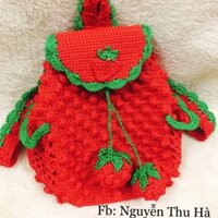 Bộ phụ kiện làm balo Dâu tây