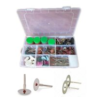 Bộ phụ kiện máy mài khắc đánh bóng mini đa năng 179 chi tiết kèm 2 lưỡi cắt răng cắt gỗ, nhựa và 2 đĩa cắt kim cương ❤️f