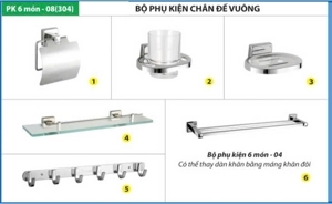 Bộ phụ kiện nhà vệ sinh Viglacera VG PK08