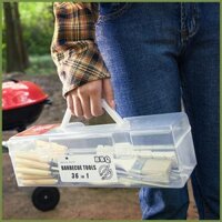 Bộ Phụ Kiện Nướng Bộ 36 Xiên Thìa Inox Cho Thịt Nướng Gourmet Đầu Bếp Lửa Trại Tôm Ngô kouvn