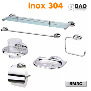 Bộ phụ kiện phòng tắm 6 món BAO-6M3C
