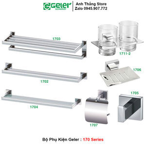 Bộ phụ kiện phòng tắm cao cấp Geler 170