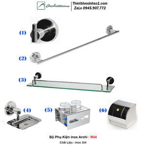 Bộ Phụ Kiện Phòng tắm inox ARCHI R04