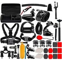 Bộ phụ kiện PULUZ 50 trong 1 Tổng cộng Bộ dụng cụ kết hợp tối ưu với Vỏ EVA cho GoPro HERO9 Black / HERO8 Black / HERO7 / 6/5/5 Session / 4 Session / 4/3 + / 3/2/1, DJI Osmo Action và các camera hành động khác