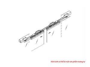 Bộ phụ kiện trượt đồng bộ cửa kính Hafele 941.02.005