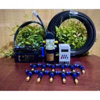 Bộ phun sương 11 béc đồng có kèm bơm 12v và timer hẹn giờ