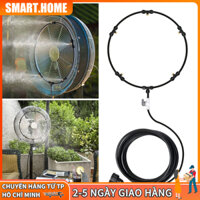 🔥Bộ Phun Sương Quạt Gió Mát- Hệ Thống Làm Mát Sương Mù Vòng Phun Sương Gắn Quạt Công Nghiệp Ống 3m + vòng phun 16 inch