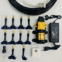Bộ phun sương tưới lan 10 béc đơn đồng kèm bộ điều khiển từ xa bằng wifi