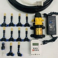 Bộ phun sương tưới lan 10 béc đơn đồng kèm bộ hẹn giờ tự động