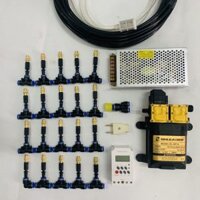 Bộ phun sương tưới lan 20 béc đơn đồng kèm bộ hẹn giờ tự động