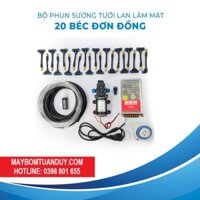 Bộ Phun Sương Tưới Lan Làm Mát 20 Béc Đơn Đồng