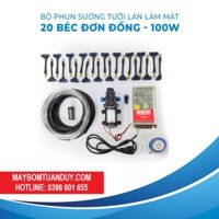 Bộ Phun Sương Tưới Lan Làm Mát 20 Béc Đơn Đồng-100W