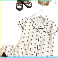 Bộ Pijama Cho Bé Trai Bé Gái - Vải Đũi Thoáng Mát, Mặc Nhà Cực Thích