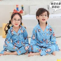 Bộ Pijama Cho Bé Trai bé gái, Đồ Ngủ Chất Phi Lụa In Hình Guchi Cực Yêu Cho Bé Trai Từ 6-28kg Binbon kids