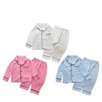 Bộ pijama cho bé trai gái Kangmin-Kids, bộ đồ ngủ pizama cho bé trai bé gái PMDO1 chất đũi không nhăn siêu mềm từ 7-28kg