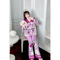 Bộ Pijama Dài tay quần dài Doremon gấm xước