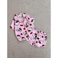 Bộ Pijama Hello Kitty hồng cho bé gái