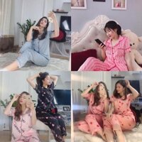 Bộ Pijama Lụa Cộc Tay