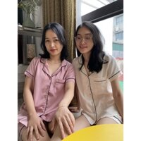 Bộ pijama lụa, đồ ngủ nữ ngắn tay giá tốt, hàng Việt Nam chất lượng cao cấp