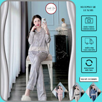 Bộ pijama nữ áo dài quần dài Xumaki Store nhiều màu chất lụa tơ cao cấp S150809