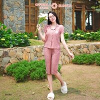 Bộ pijama nữ kate SUNFLY áo cộc quần ngố ST9265