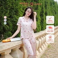 Bộ pijama nữ lụa latin SUNFLY áo cộc quần ngố ST9254