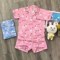 Bộ pijama thiên nga hồng