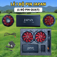 Bộ Pin + Áo Điều Hòa Japan Gồm Pin 90.000mah 18V + 2 quạt gió 9 cánh + sạc fullbox hoạt động 12-18h BH 12 Tháng