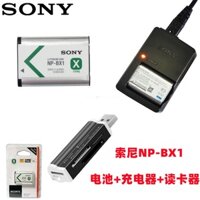 Bộ Pin + Đầu Đọc Thẻ Phù Hợp Cho Máy Ảnh Sony DSC-HX90 HX99 WX500 WX700 NP-BX1
