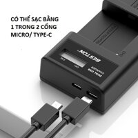 Bộ Pin F960F750 7200mAh  Sạc Beston Dùng Cho Máy Ảnh Sony 6D 70D 60D 80D 5D3 5D2 6D2 7D2 5DSR 90D NX5 TRV1 TRV3 NX100 - Hàng nhập khẩu - Dock sạc