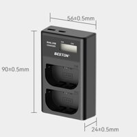 Bộ Pin LP-E6 2000mAh  Sạc Beston Dùng Cho Máy Ảnh Canon EOS 60D 70D 80D 90D 6D 7D 5D Mark IV 5DSR - Hàng nhập khẩu - Dock sạc