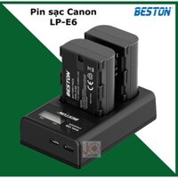 Bộ pin sạc Beston LP-E6 2000mAh cho Canon  60D 70D 6D 7D 5D MARK II 5D MARK III 7D II