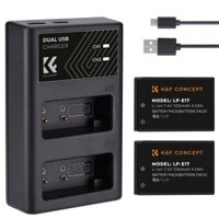 Bộ pin sạc Canon LP-E17 K&F Concept (2 pin 1 sạc đôi)