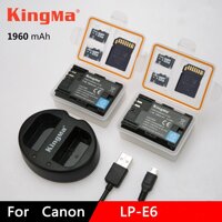 Bộ Pin, Sạc đôi CANON LP-E6 cho 70D, 60D, 6D, 7D, 5DII...- KingMa Chính hãng