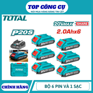 Bộ pin sạc Lithium Li-ion Total TFBLI2001 20V