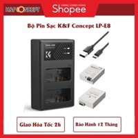 Bộ Pin Sạc Máy Ảnh Canon K&F Concept LP-E8 1200mAh Cho Canon EOS 700D 650D 550D X7i X6i X5