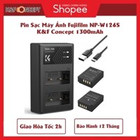 Bộ Pin Sạc Máy Ảnh Fujifilm K&F Concept NP-W126S 1300mAh Cho Fujifilm X100V X100VI XS10 XT30 XT20 XE4 A5 XM5 XA3 XA2 XH1