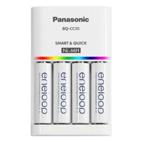 BỘ PIN+SẠC PANASONIC AA 2000MAH KJ55 (4 Viên) - Mới