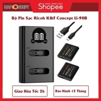Bộ Pin Sạc Ricoh K&F Concept Li-90B 1100mAh Cho Ricoh GR III GR III HDF GR IIIx HDF GR IIIX WG-6