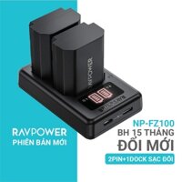 Bộ Pin sạc Sony NP-FZ100 - Ravpower FZ100 cho máy ảnh Sony A7M3, A7M4, A6700, A7C2.....