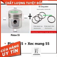 Bộ piston kèm bạc hơi 55 máy nén khí/ Pistong + Xéc măng máy nén khí 55